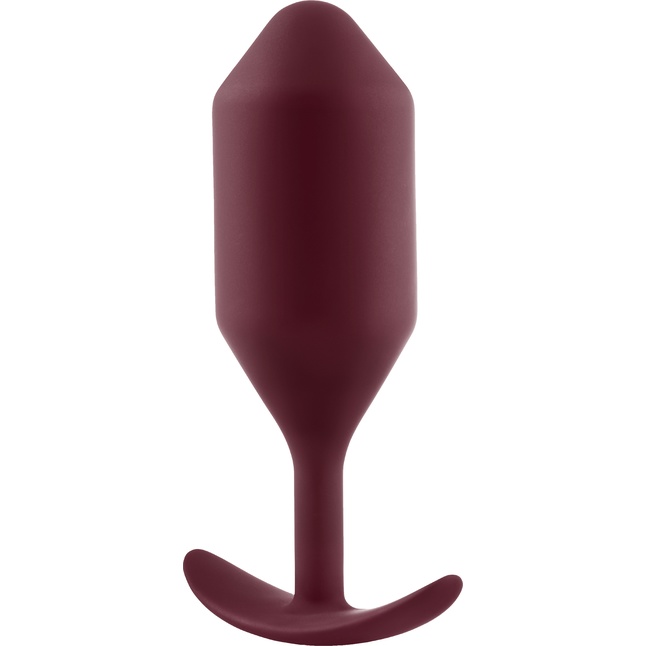 Бордовая пробка для ношения B-vibe Snug Plug 5 - 14 см