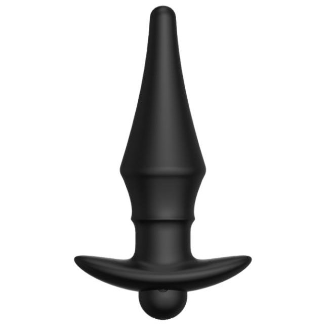Черная перезаряжаемая анальная пробка №08 Cone-shaped butt plug - 13,5 см - BLKDESIRE
