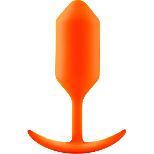 Оранжевая пробка для ношения B-vibe Snug Plug 3 - 12,7 см. Фотография 2.