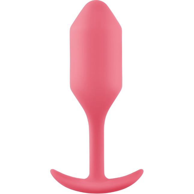Розовая пробка для ношения B-vibe Snug Plug 2 - 11,4 см. Фотография 2.