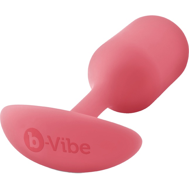 Розовая пробка для ношения B-vibe Snug Plug 2 - 11,4 см. Фотография 4.