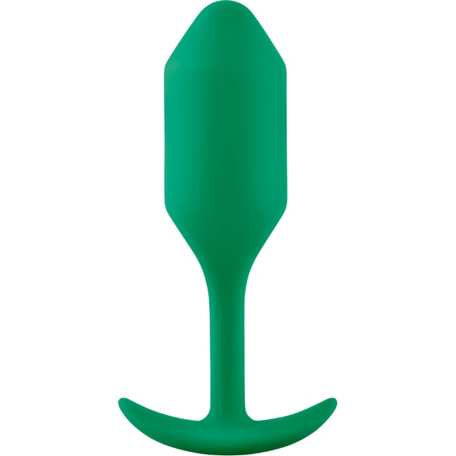 Зеленая пробка для ношения B-vibe Snug Plug 2 - 11,4 см. Фотография 2.