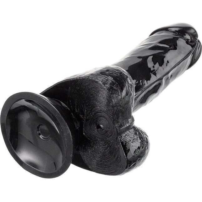 Черный реалистичный фаллоимитатор - 18 см - Devi toy. Фотография 5.
