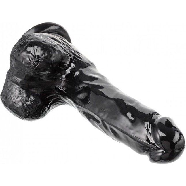 Черный реалистичный фаллоимитатор - 18 см - Devi toy. Фотография 7.