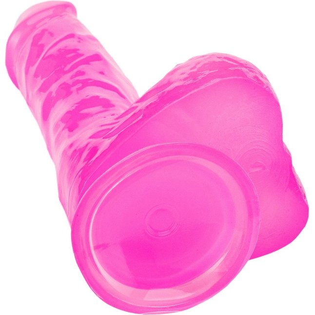 Розовый реалистичный фаллоимитатор - 18 см - Devi toy. Фотография 7.