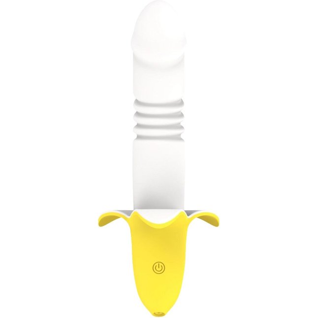 Мощный стимулятор в форме банана с возвратно-поступательными движениями Banana - 19,3 см - Devi toy. Фотография 3.