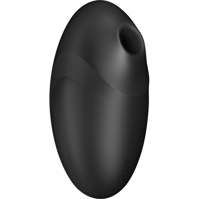 Черный вакуум-волновой стимулятор с вибрацией Vulva Lover 3. Фотография 5.