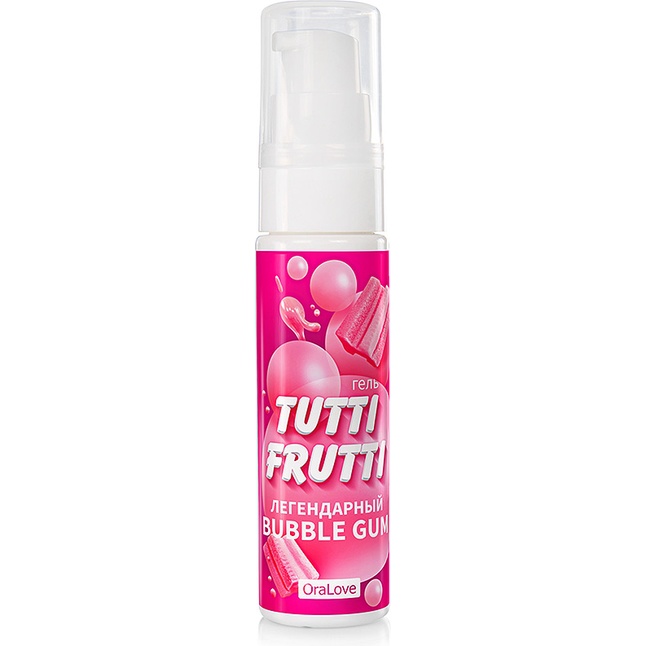 Интимный гель на водной основе Tutti-Frutti Bubble Gum - 30 гр - Серия OraLove