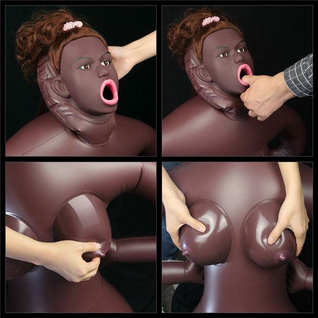 Темнокожая секс-кукла с реалистичными вставками Cowgirl Style Love Doll. Фотография 5.