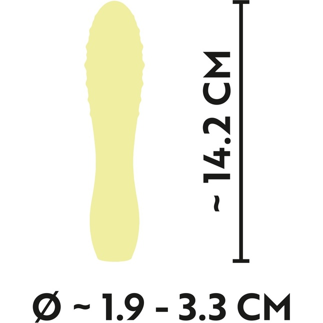 Желтый мини-вибратор Cuties - 14,2 см - You2Toys. Фотография 5.