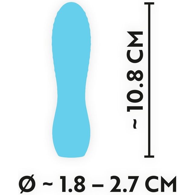 Голубой мини-вибратор Cuties - 10,8 см - You2Toys. Фотография 5.