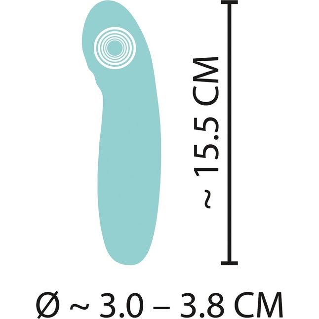 Аквамариновый мини-вибратор Cuties G-Spot Vibrator - 15,5 см - You2Toys. Фотография 5.