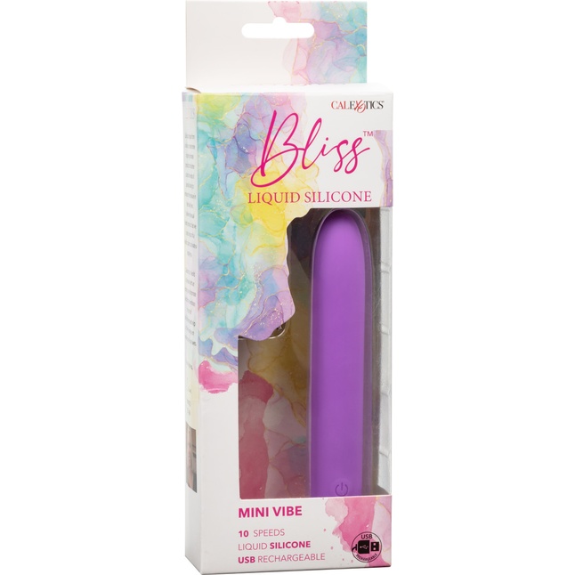 Фиолетовый мини-вибратор Bliss Liquid Silicone Mini Vibe - 10,75 см - Bliss. Фотография 9.