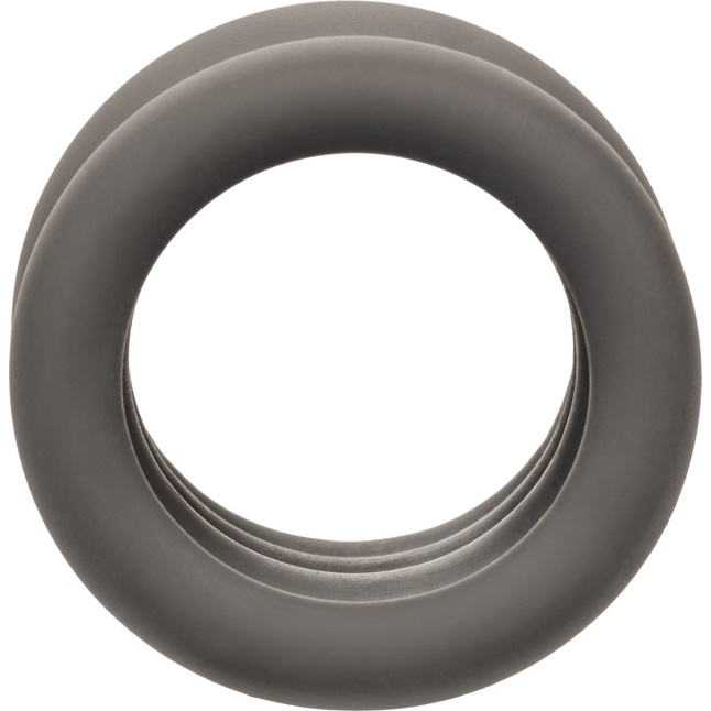 Серое эрекционное кольцо для мошонки Alpha Liquid Silicone Scrotum Ring - Alpha. Фотография 9.