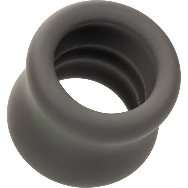 Серое эрекционное кольцо для мошонки Alpha Liquid Silicone Scrotum Ring - Alpha