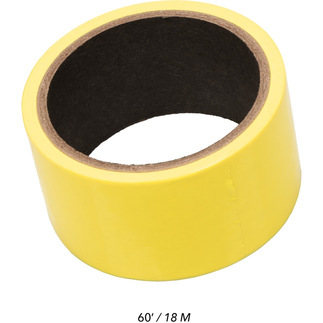 Желтый скотч для связывания Bondage Tape - 18 м - Boundless. Фотография 4.