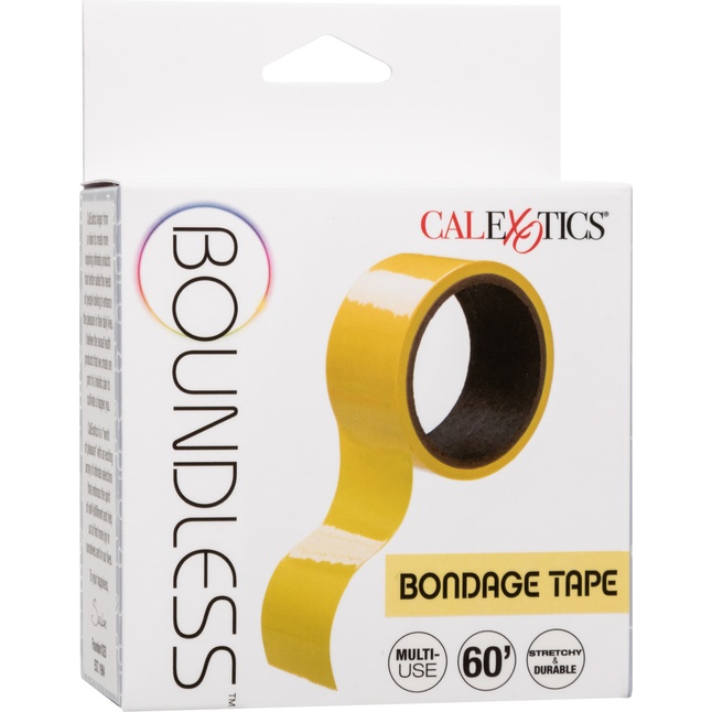 Желтый скотч для связывания Bondage Tape - 18 м - Boundless. Фотография 5.