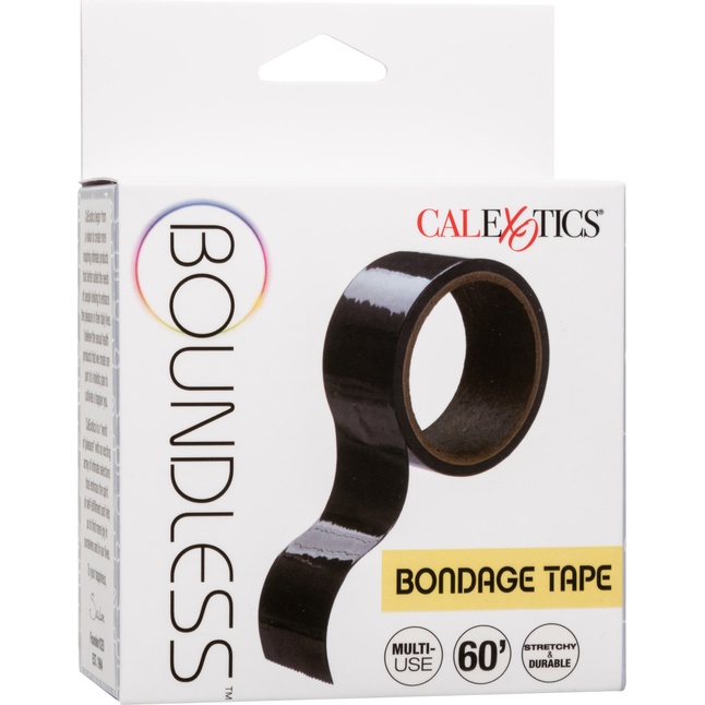Черный скотч для связывания Bondage Tape - 18 м - Boundless. Фотография 5.