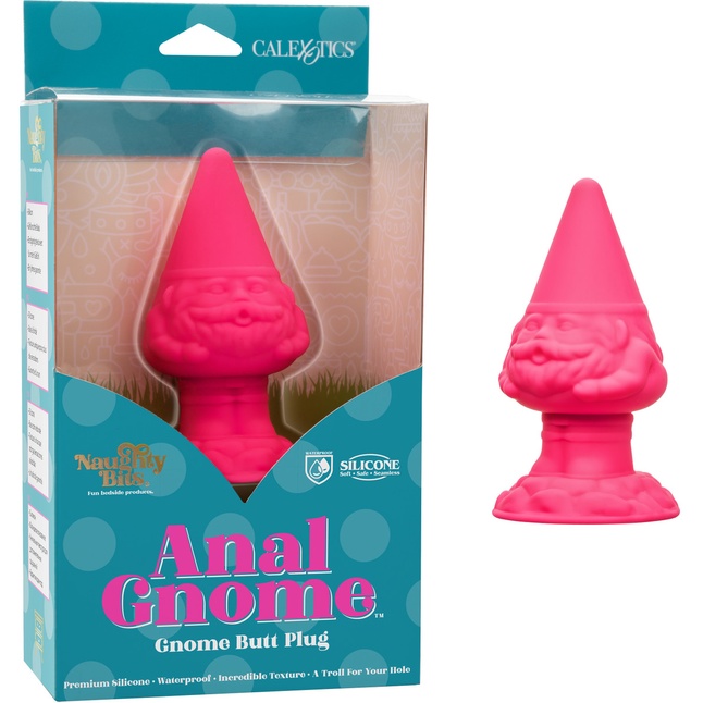 Розовая анальная пробка в форме гнома Anal Gnome - Naughty Bits. Фотография 2.