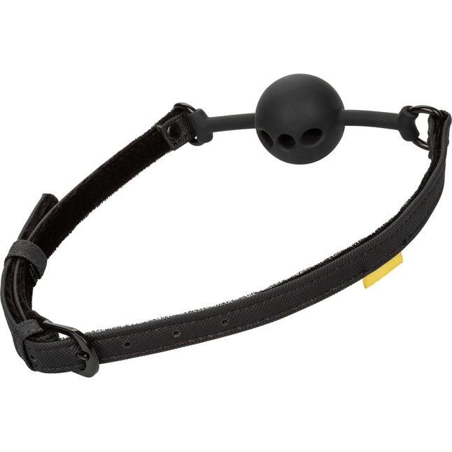 Черный силиконовый кляп-шар Breathable Ball Gag - Boundless. Фотография 5.