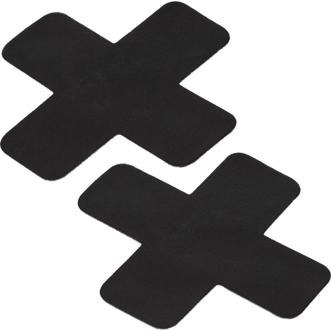 Черные пэстисы-кресты 2 Nipple Pasties - Boundless. Фотография 5.