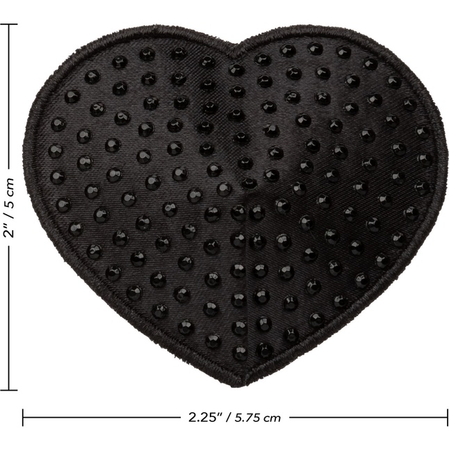 Черные пэстисы в форме сердечек Heart Pasties - Radiance. Фотография 5.