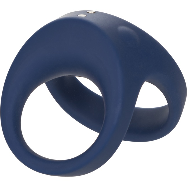 Синее эрекционное виброкольцо Rechargeable Max Dual Ring - Viceroy. Фотография 7.