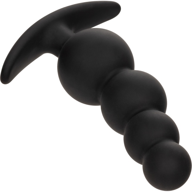 Черная анальная ёлочка для ношения Beaded Plug - 9 см - Boundless. Фотография 6.