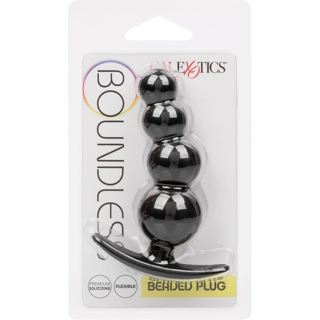 Черная анальная ёлочка для ношения Beaded Plug - 9 см - Boundless. Фотография 8.