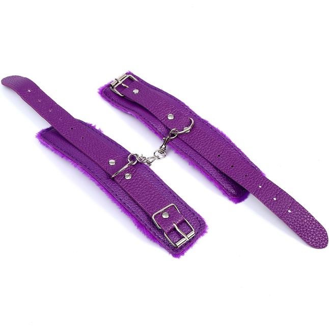 Фиолетовые наручники с меховой подкладкой - Страна Карнавалия. Фотография 3.