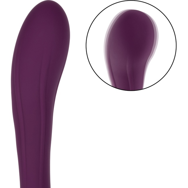 Фиолетовый изогнутый вибромассажер Passion - 21,5 см - Obsession. Фотография 5.