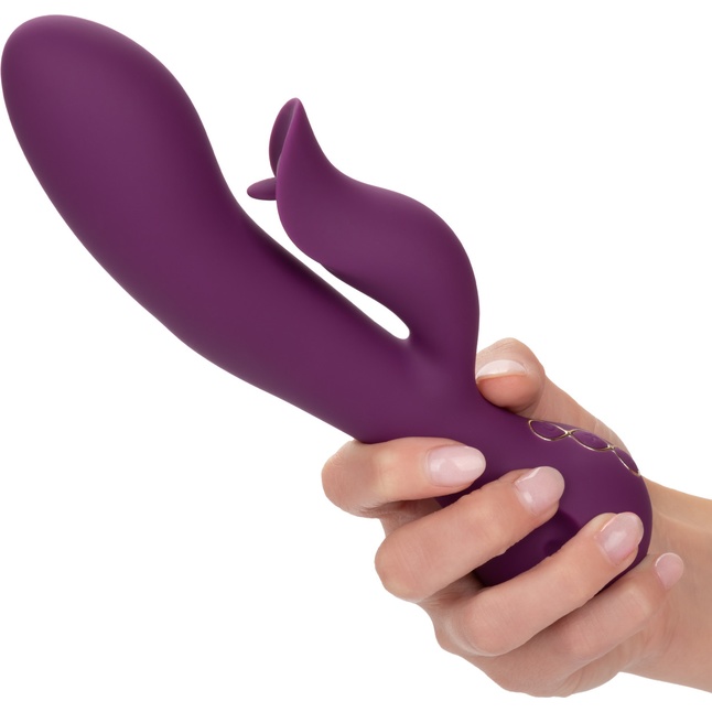 Фиолетовый вибратор-кролик Fantasy - 22,25 см - Obsession. Фотография 3.