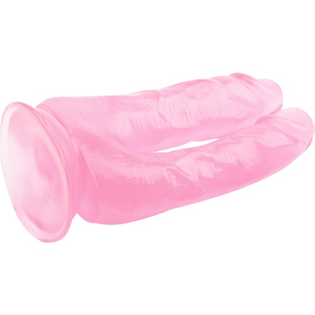 Розовый анально-вагинальный фаллоимитатор 14 Inch Dildo - 18 см - Hi-Rubber. Фотография 3.