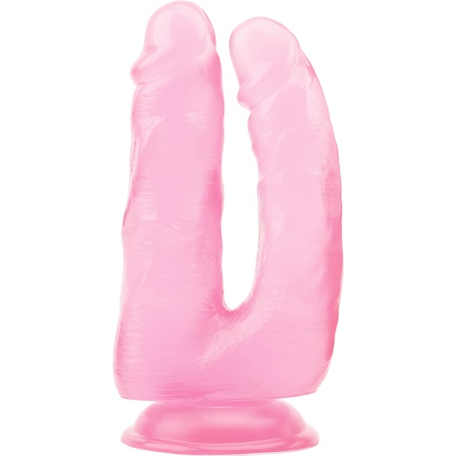 Розовый анально-вагинальный фаллоимитатор 14 Inch Dildo - 18 см - Hi-Rubber