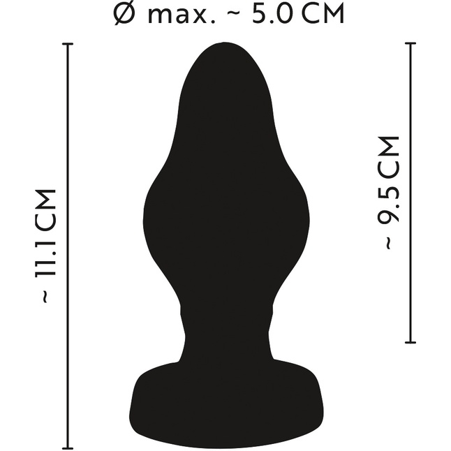 Черная анальная пробка Super Soft Butt Plug - 11,1 см - Anos. Фотография 5.