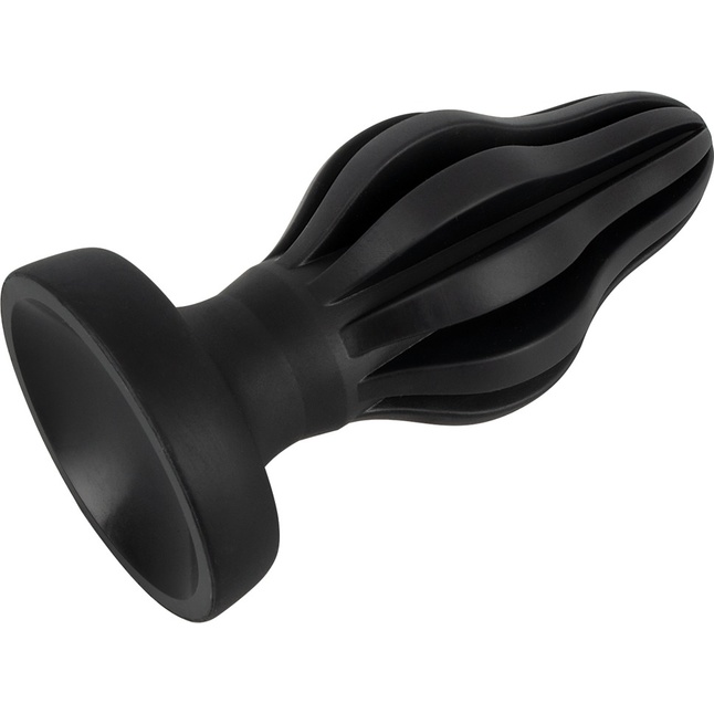 Черная анальная пробка Super Soft Butt Plug - 11,1 см - Anos. Фотография 8.