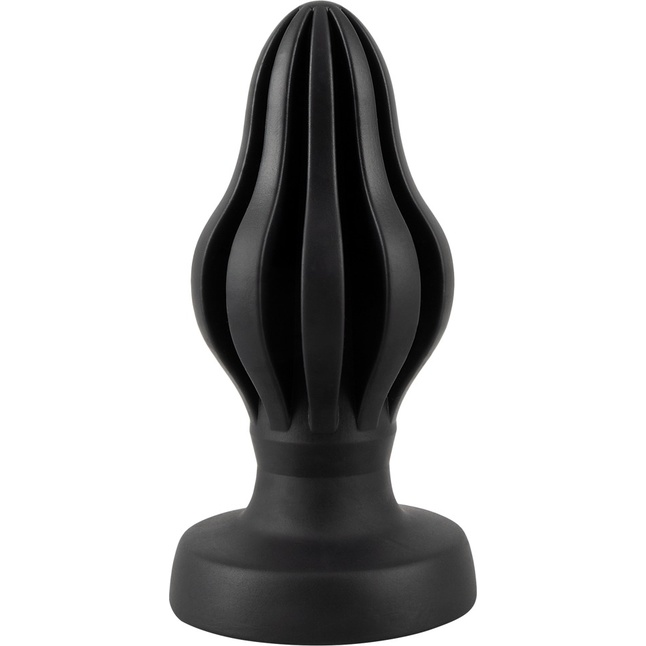 Черная анальная пробка Super Soft Butt Plug - 11,1 см - Anos