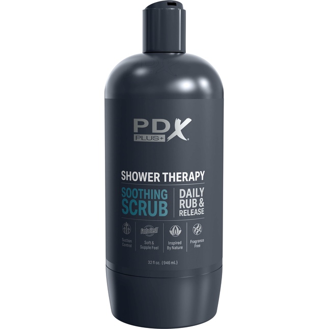 Телесный мастурбатор-вагина Shower Therapy Soothing Scrub - PDX Plus. Фотография 4.
