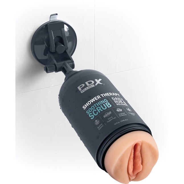 Телесный мастурбатор-вагина Shower Therapy Soothing Scrub - PDX Plus. Фотография 6.