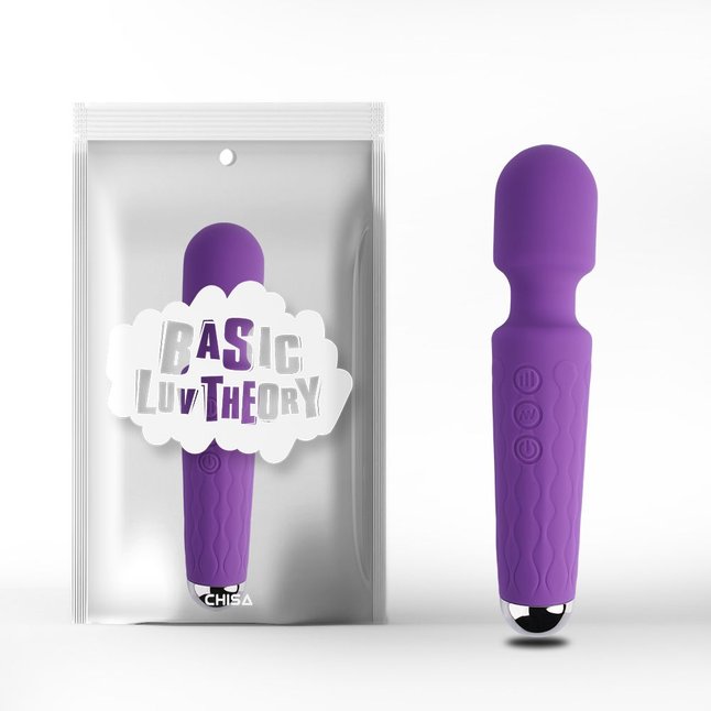 Фиолетовый жезловый вибратор Wacko Touch Massager - 20,3 см - Basic Luv Theory. Фотография 2.