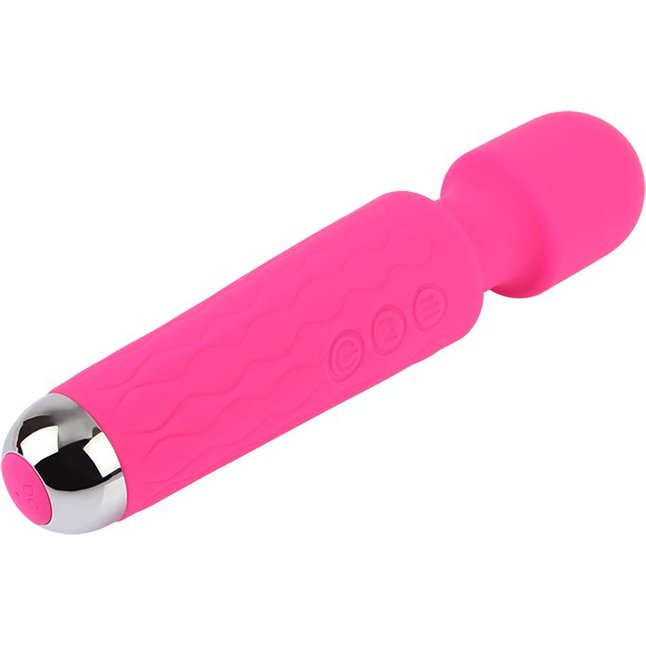 Розовый жезловый вибратор Wacko Touch Massager - 20,3 см - Basic Luv Theory. Фотография 5.