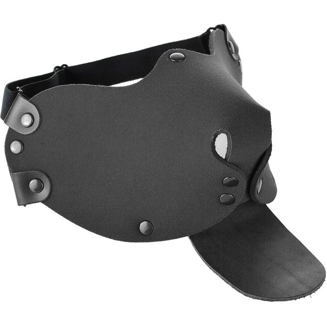 Черная неопреновая маска Дог - BDSM accessories