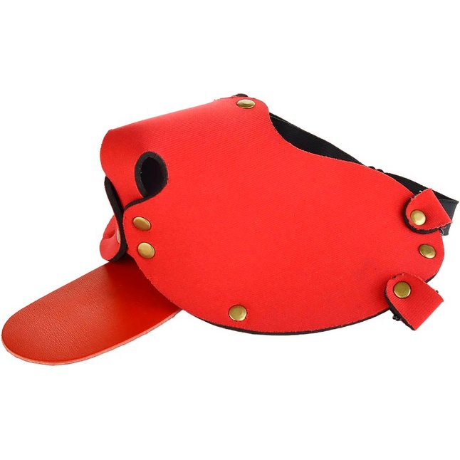Красная неопреновая маска Дог - BDSM accessories