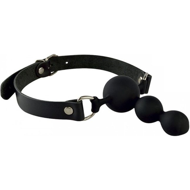 Силиконовый кляп-ёлочка на кожаных ремешках - BDSM accessories