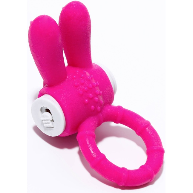 Розовое эрекционное кольцо Зайчик с вибрацией - Оки-Чпоки. Фотография 2.