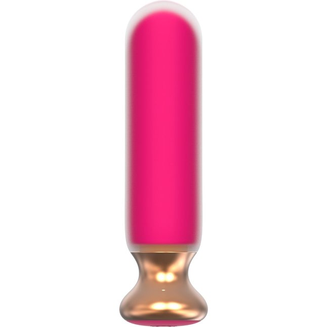 Розовый перезаряжаемый мини-вибратор - 12 см. Фотография 3.