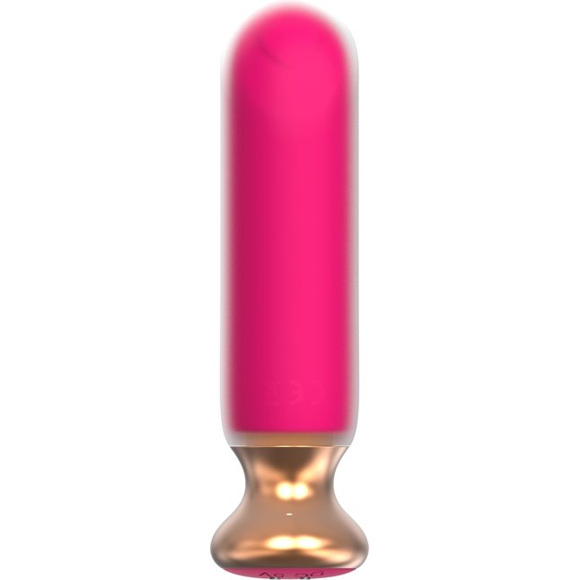 Розовый перезаряжаемый мини-вибратор - 12 см. Фотография 5.