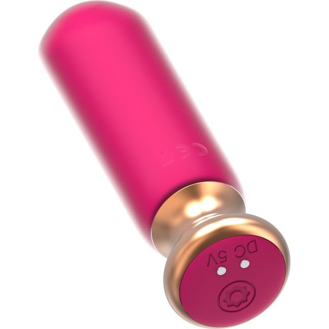 Розовый перезаряжаемый мини-вибратор - 12 см. Фотография 11.