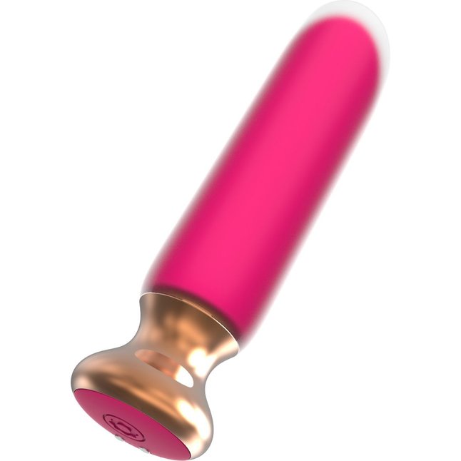 Розовый перезаряжаемый мини-вибратор - 12 см. Фотография 13.