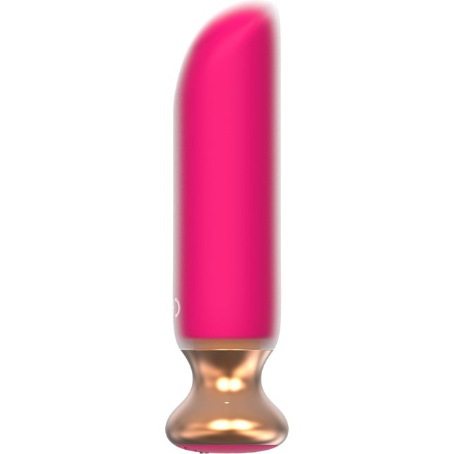 Розовый перезаряжаемый мини-вибратор - 12 см